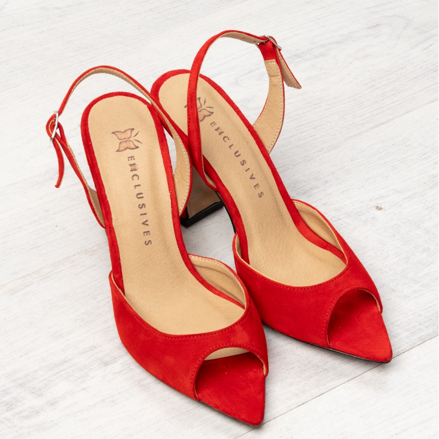   Sandale - Boem - Velur Red - 8cm